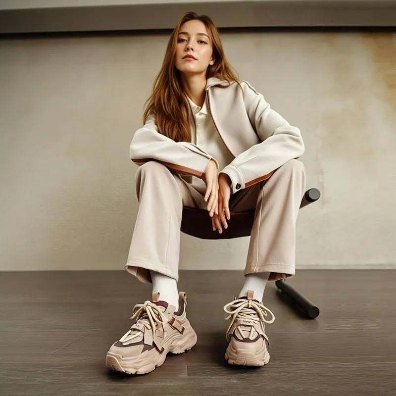Ruomini Low Top Chunky Sneakers Women's-2