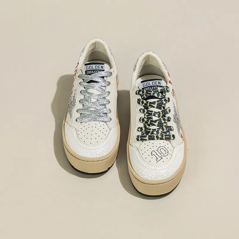 Ruomini Low Top Skateboard Shoes Women's Silver Tail-7