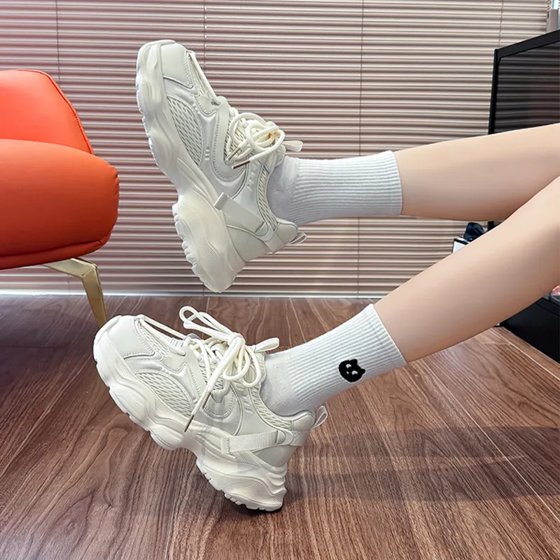 Ruomini Lightweight Height Increasing Low-Top Chunky Sneakers Women's-5