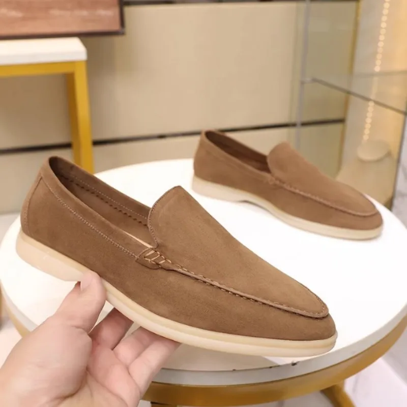 Ruomini Men's Casual Shoes Men Low Top Black, Dark Blue, Coffee, Apricot, Nude, White, Brown-28