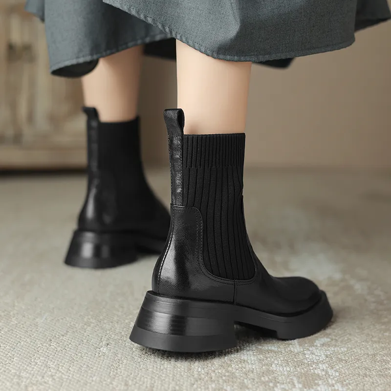 Ruomini Ankle Boots Women's Black-12