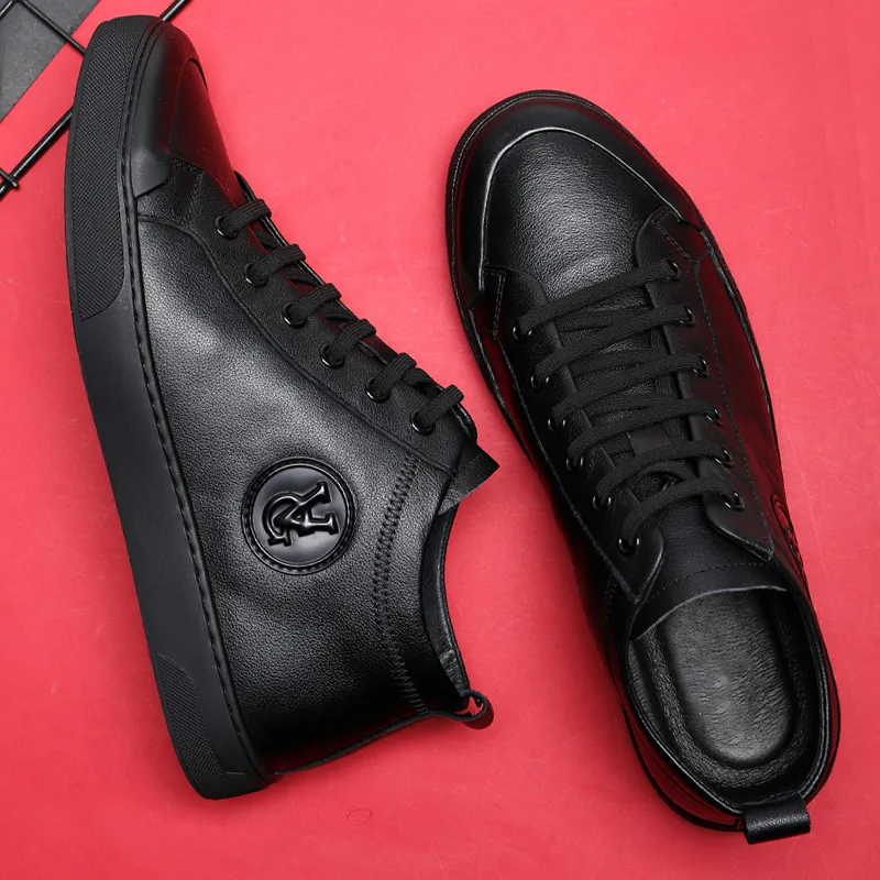 Ruomini High-Top Skateboard Shoes Men's Black-2