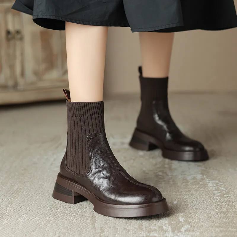 Ruomini Ankle Boots Women's Black-3