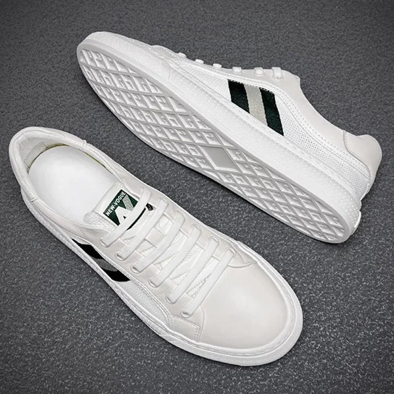 Ruomini Low Top Skateboard Shoes Men's White-2