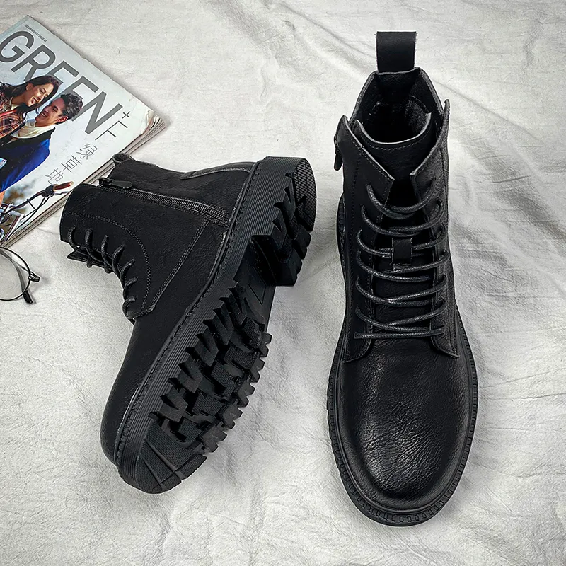 Ruomini Ankle Boots Men's Black-3