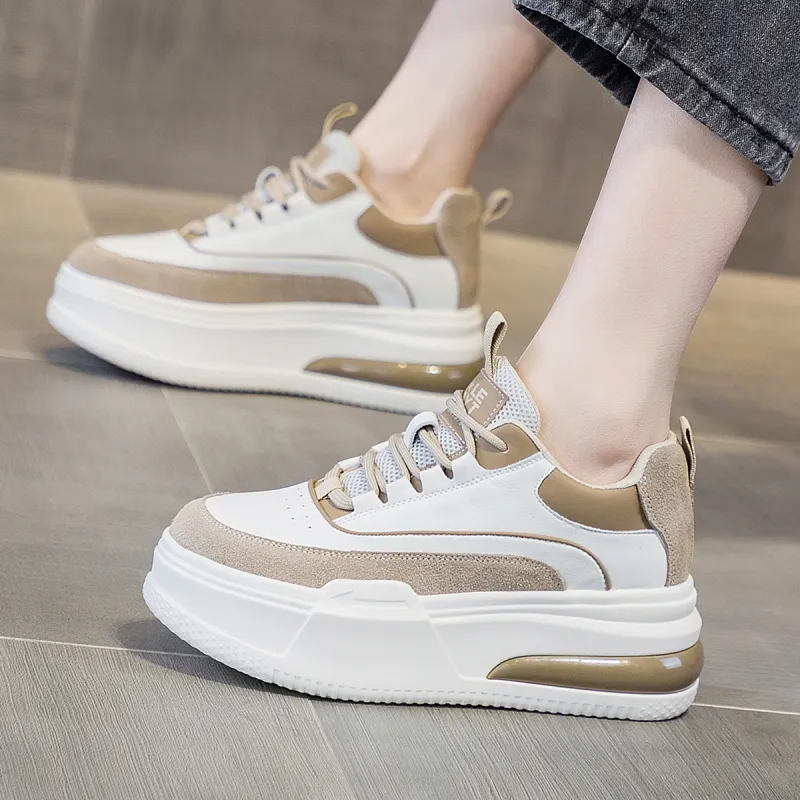 Ruomini Breathable Height Increasing Low-Top Skateboard Shoes Women's-5