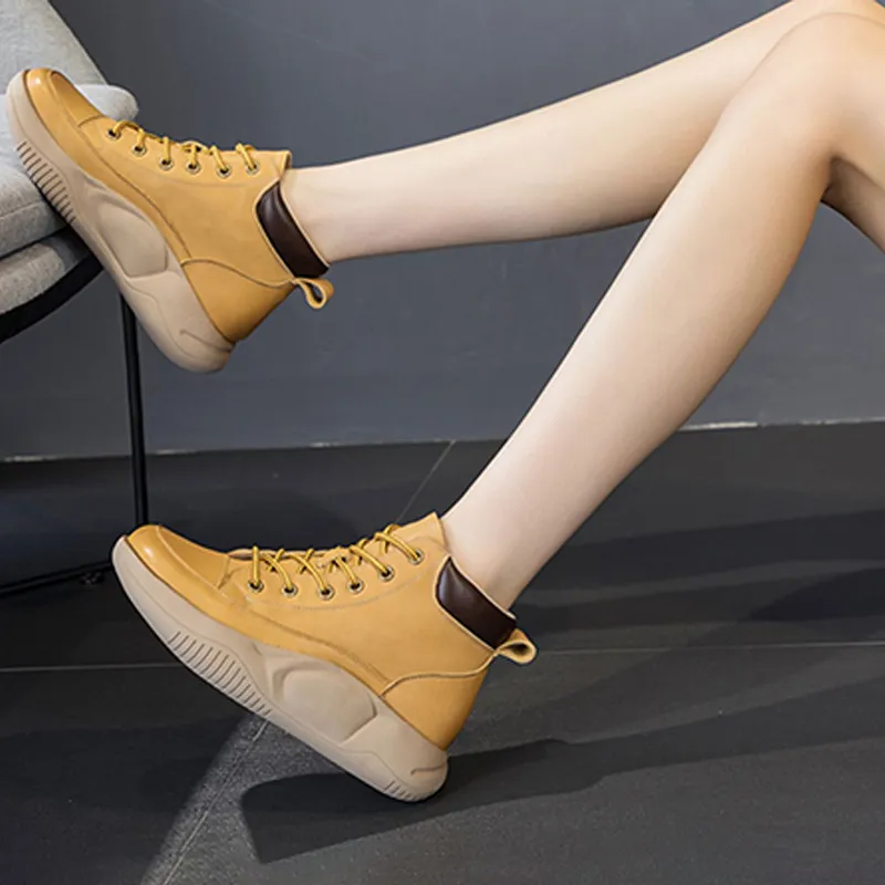 Ruomini Height Increasing High-Top Casual Shoes Women's-1