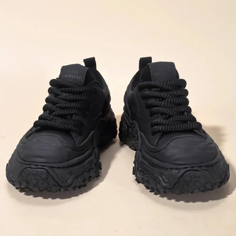 Ruomini Slip Resistant Height Increasing Low Top Casual Shoes Men's Black-4