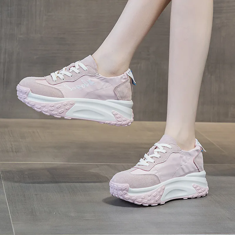 Ruomini Anti-Slip And Wear-Resistant Lightweight Height Increasing Low-Top Casual Shoes Women's-6