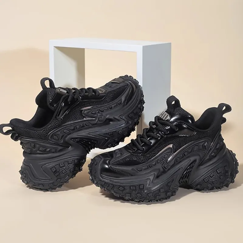 Ruomini Slip Resistant Height Increasing Low Top Chunky Sneakers Unisex-2