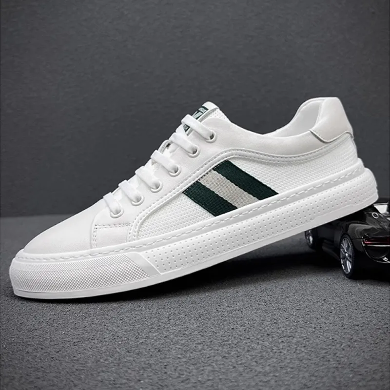Ruomini Low Top Skateboard Shoes Men's White-1