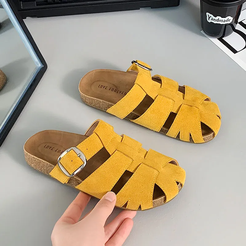 BARDILEV Rhinestone Cuffed Abrasion Resistant Slip Resistant Closed Toe Slippers Women's-11