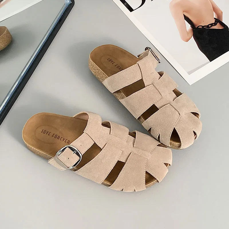 BARDILEV Rhinestone Cuffed Abrasion Resistant Slip Resistant Closed Toe Slippers Women's-4