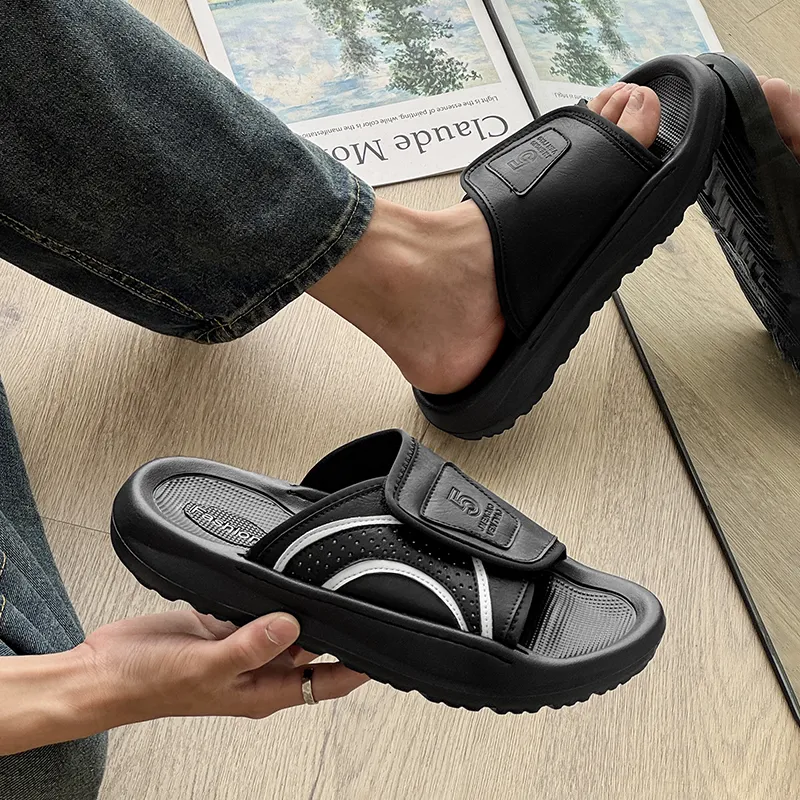 BARDILEV Slip Resistant Abrasion Resistant Slide Slippers Men's-4