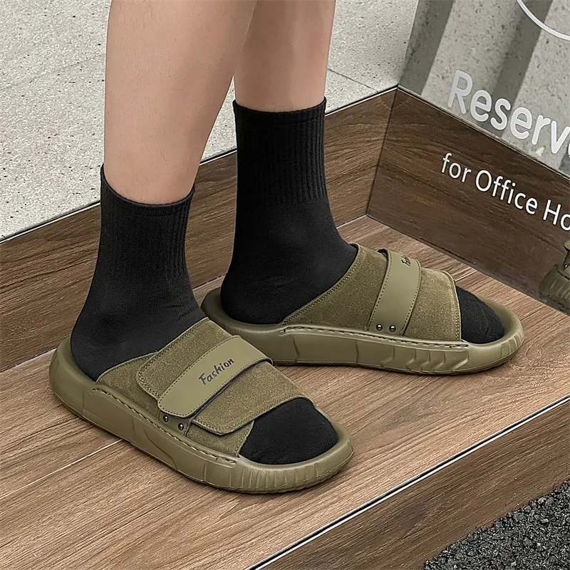 BARDILEV Slip Resistant Odor Resistant Abrasion Resistant Quick Dry Slide Slippers Men's-4