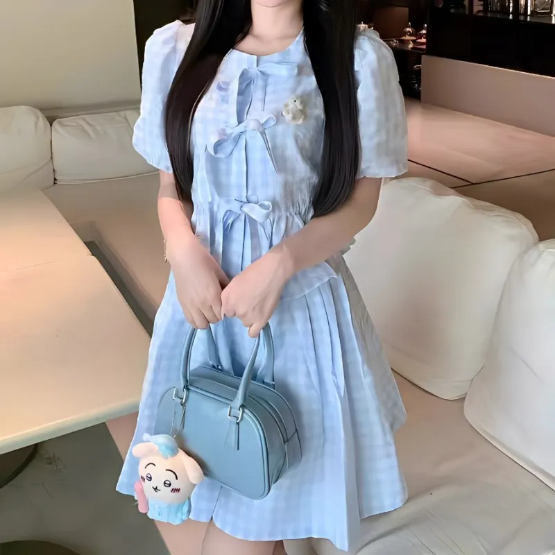 XUANSHU Two Piece Skirt Sets Women's-3