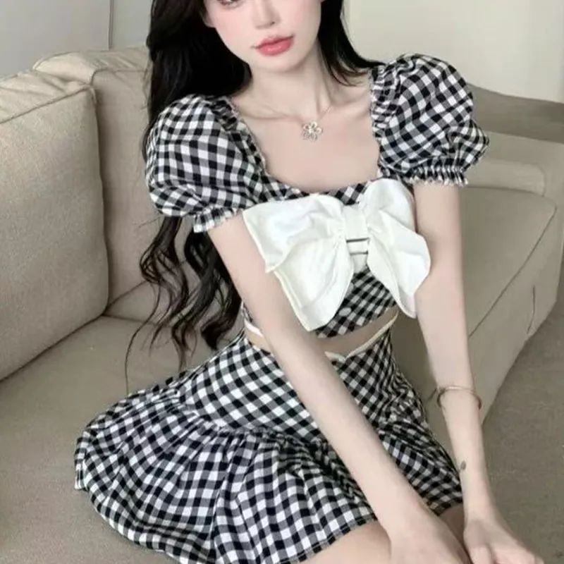 XUANSHU Two Piece Skirt Sets Women's-5