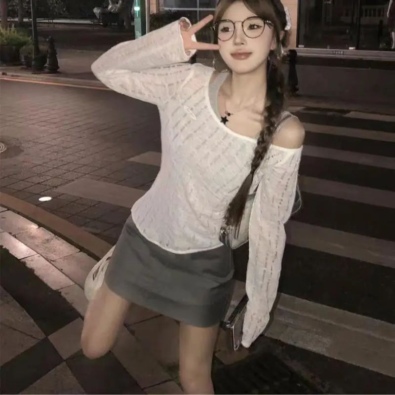 XUANSHU T Shirts Women's White-2