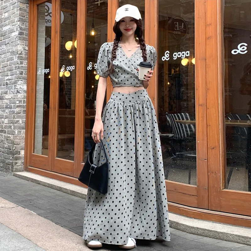 XUANSHU Two Piece Skirt Sets Women's-3