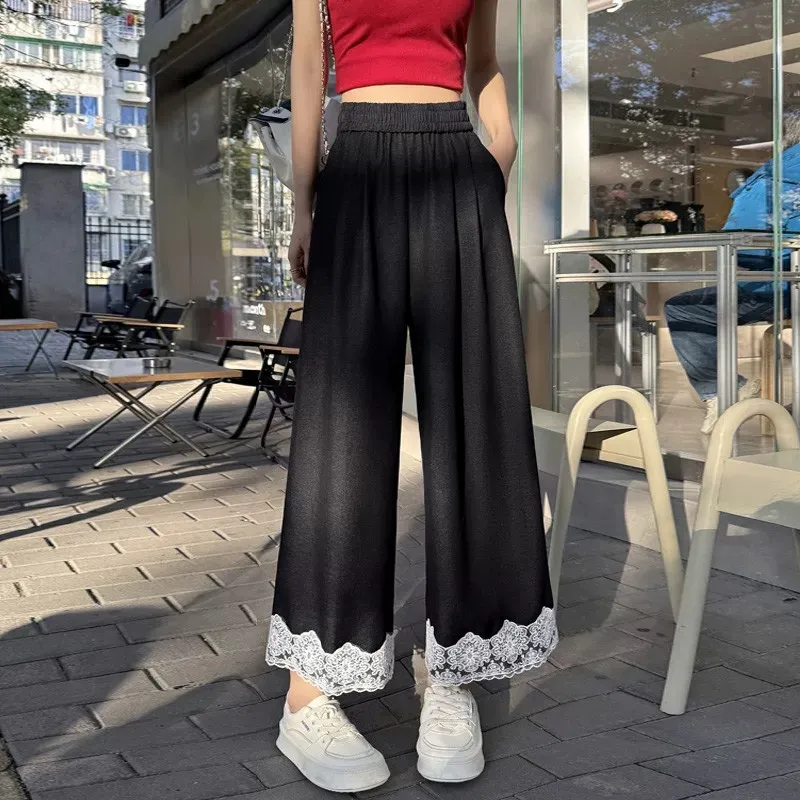 XUANSHU Casual Pants Women's Black-3