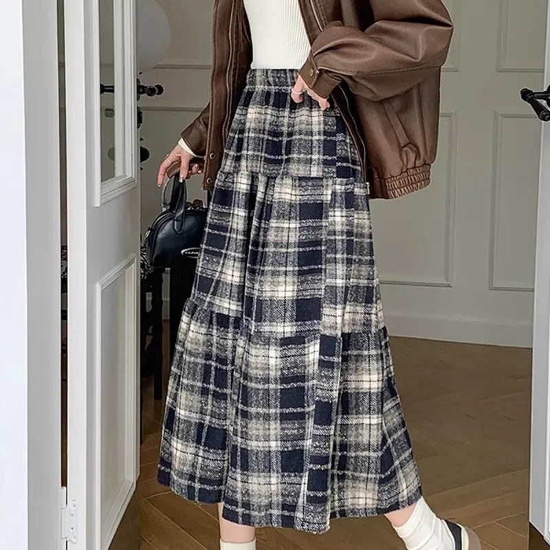 XUANSHU Casual Long Skirts Women's-10