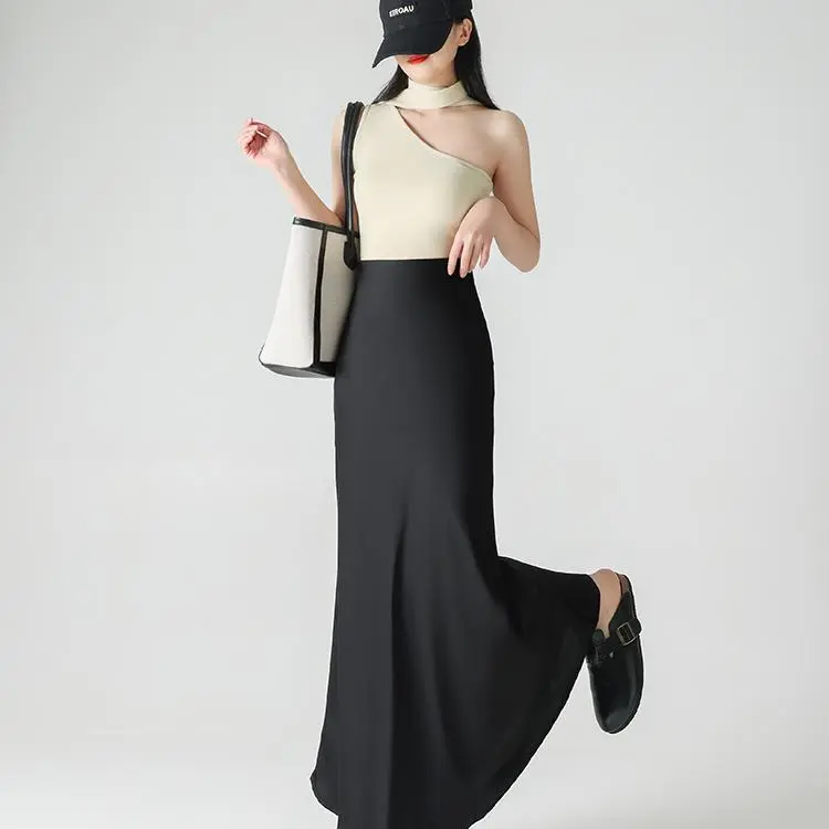 XUANSHU Casual Long Skirt Women's-6
