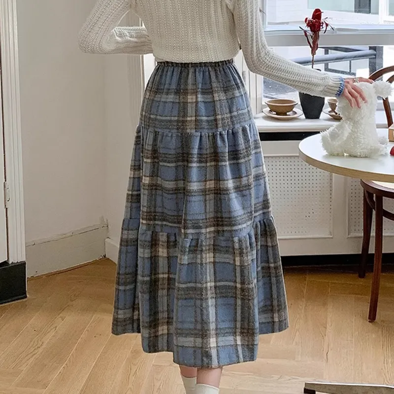 XUANSHU Casual Long Skirts Women's-17