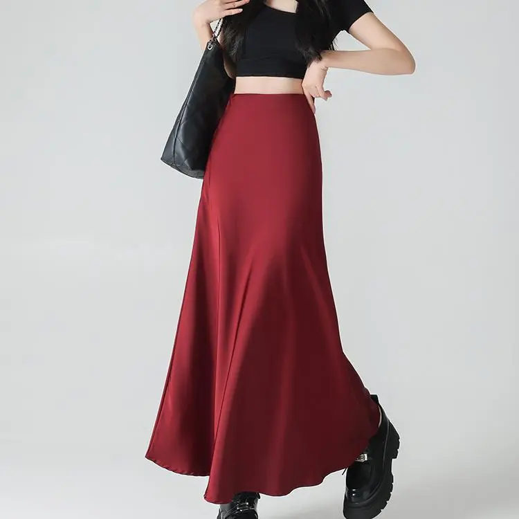 XUANSHU Casual Long Skirt Women's-16