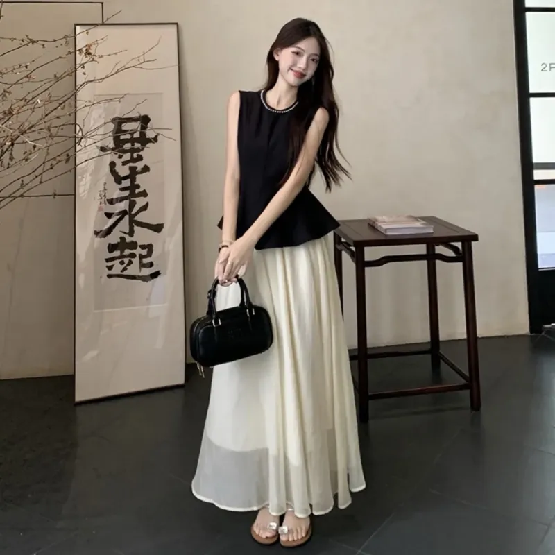 XUANSHU Two Piece Skirt Sets Women's-4