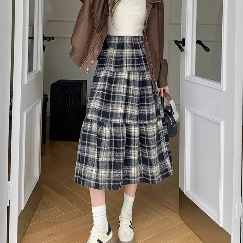 XUANSHU Casual Long Skirts Women's-9