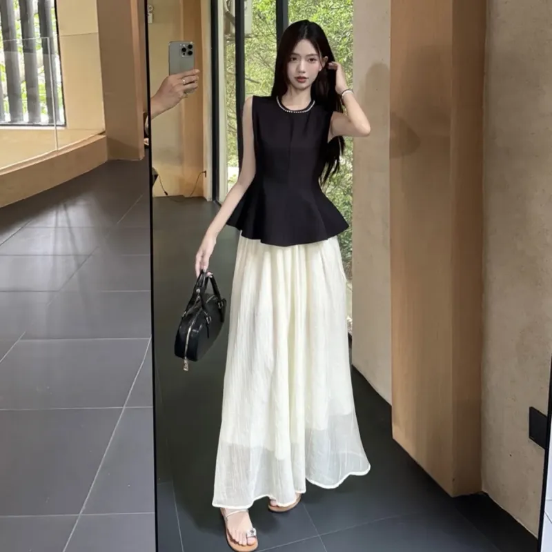 XUANSHU Two Piece Skirt Sets Women's-2