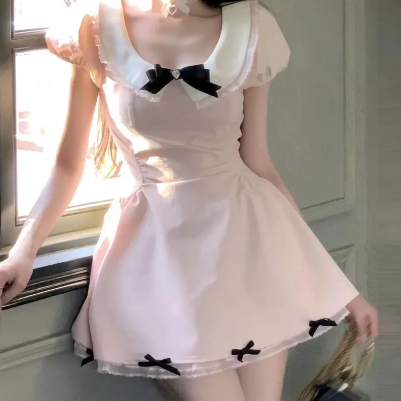 XUANSHU Short Sleeved Dress Women's-6