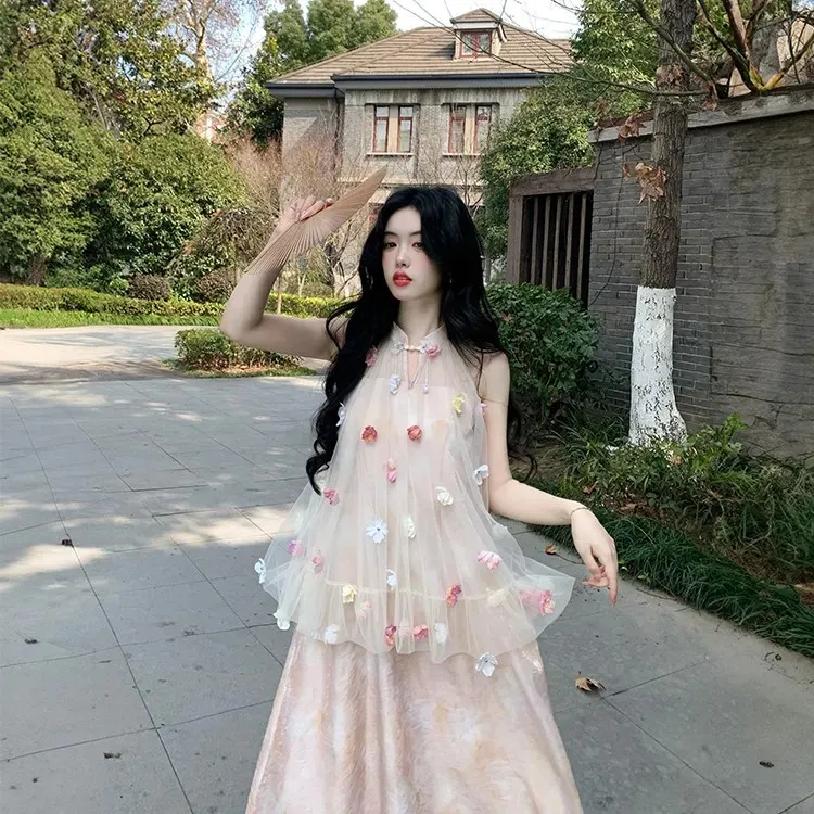 XUANSHU Sleeveless Dress Women's-3