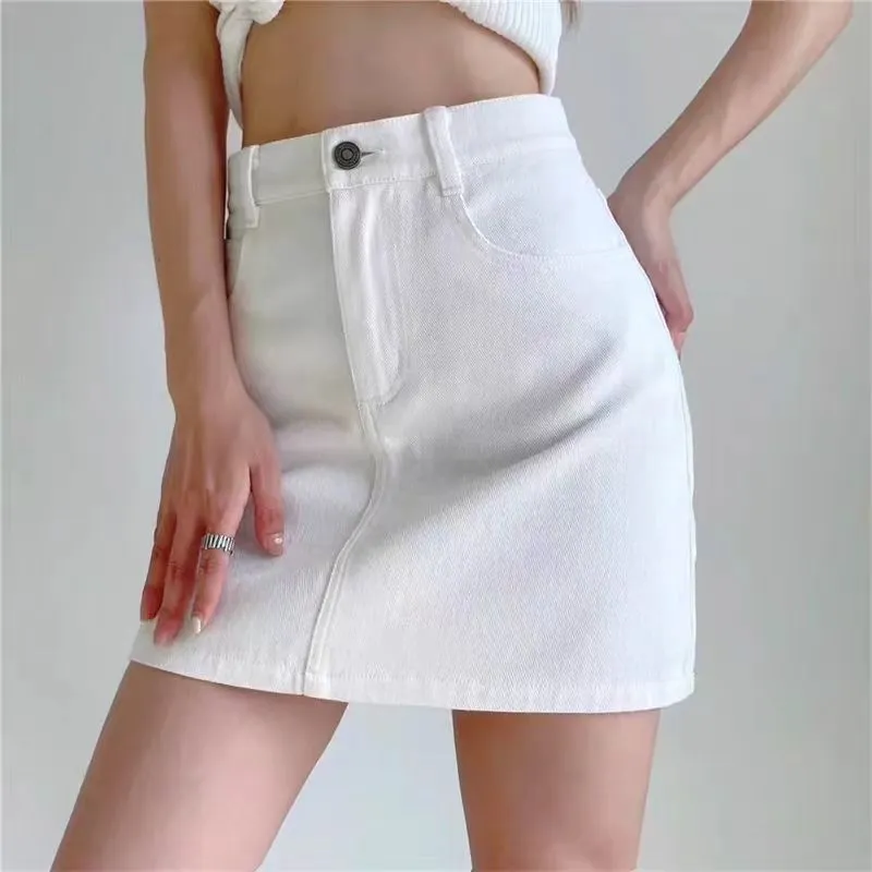 XUANSHU Denim Short Skirts Women's-7