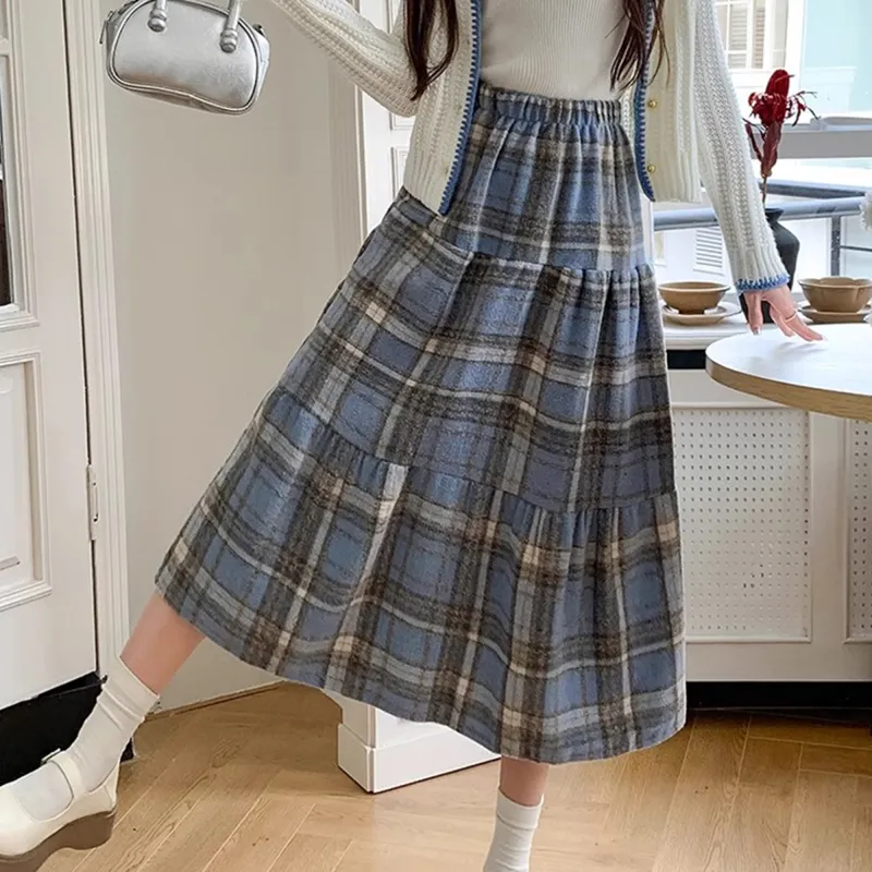 XUANSHU Casual Long Skirts Women's-15