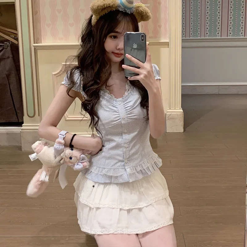 XUANSHU Two Piece Skirt Sets Women's-4