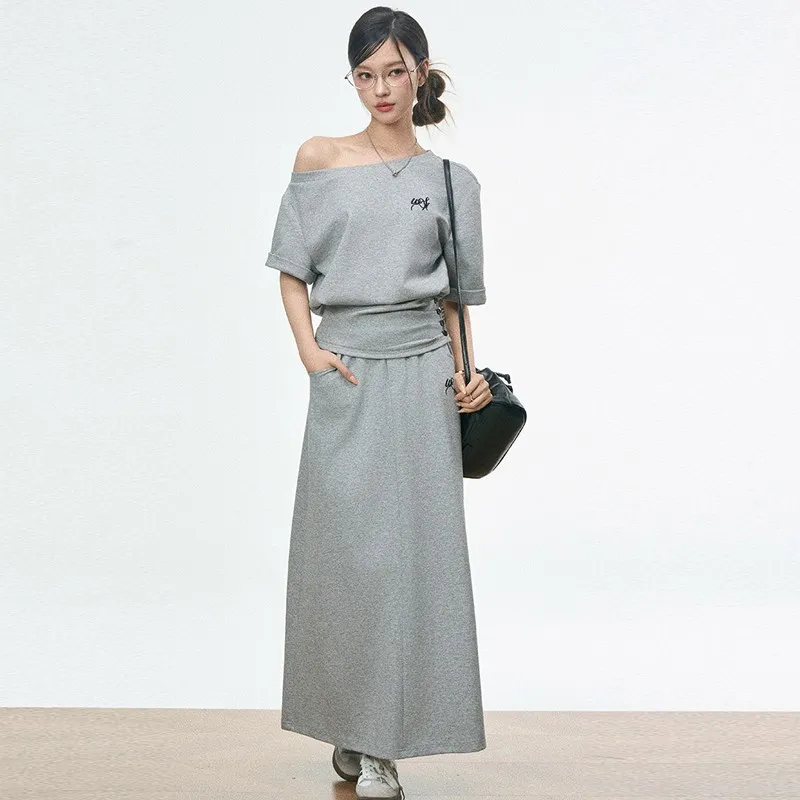 XUANSHU Two Piece Skirt Sets Women's-4