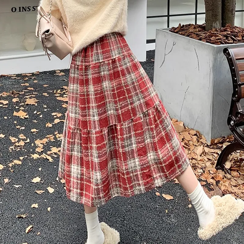 XUANSHU Casual Long Skirts Women's-3