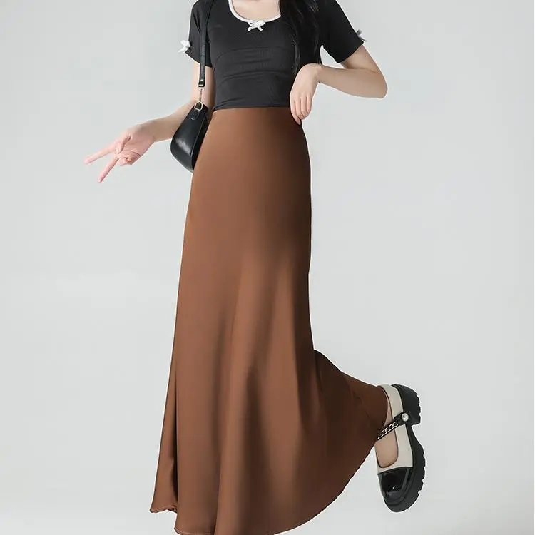 XUANSHU Casual Long Skirt Women's-12