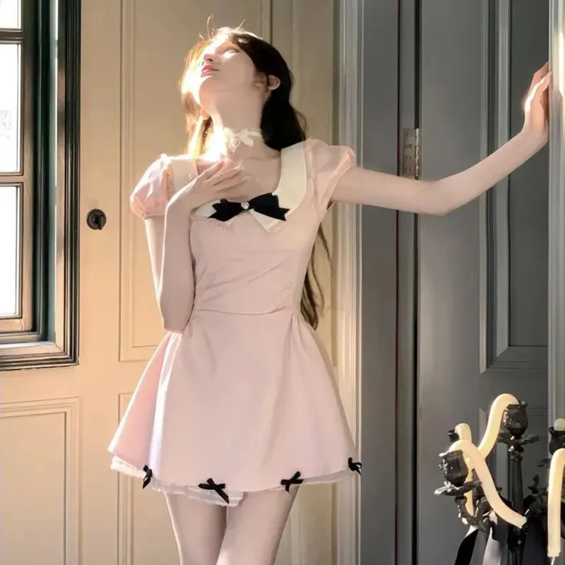 XUANSHU Short Sleeved Dress Women's-4