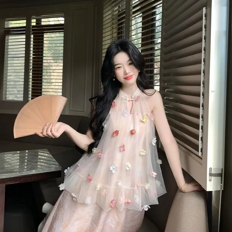 XUANSHU Sleeveless Dress Women's-4
