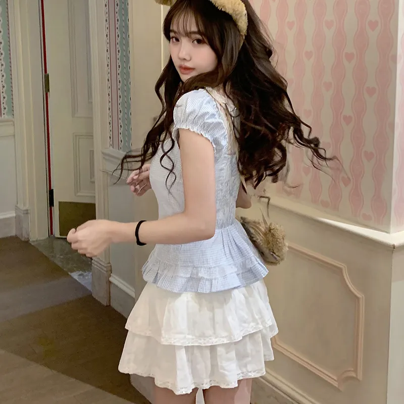 XUANSHU Two Piece Skirt Sets Women's-3