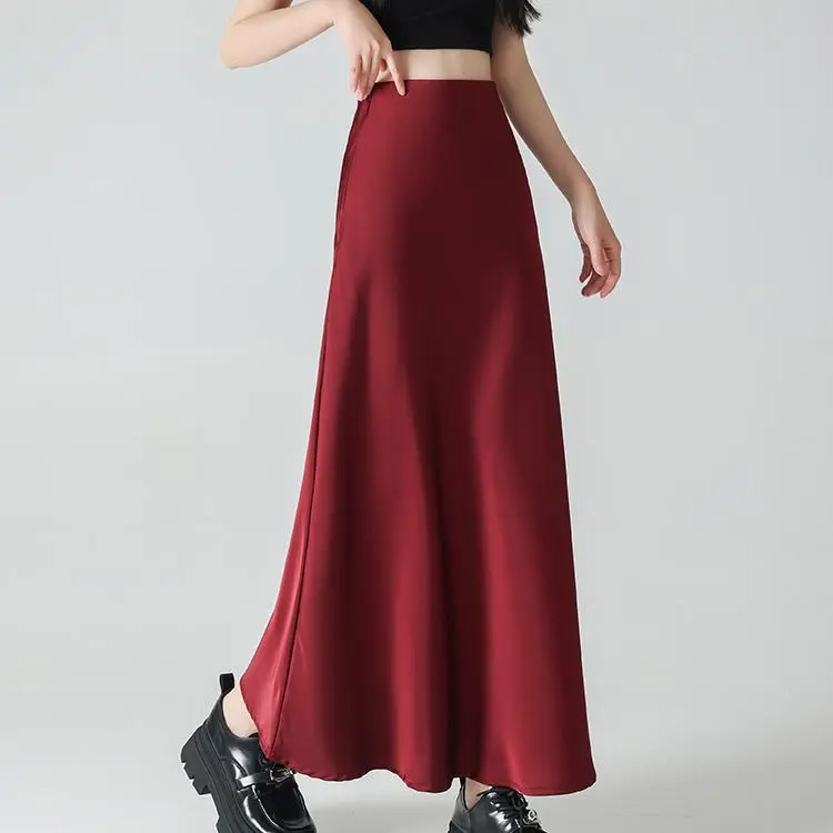 XUANSHU Casual Long Skirt Women's-18