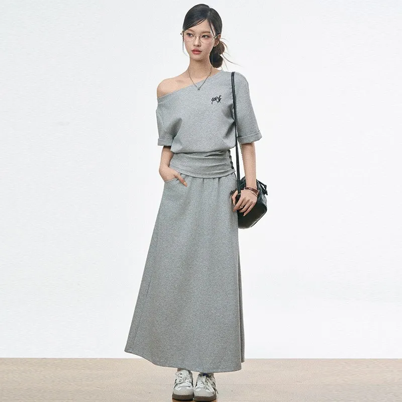 XUANSHU Two Piece Skirt Sets Women's-5