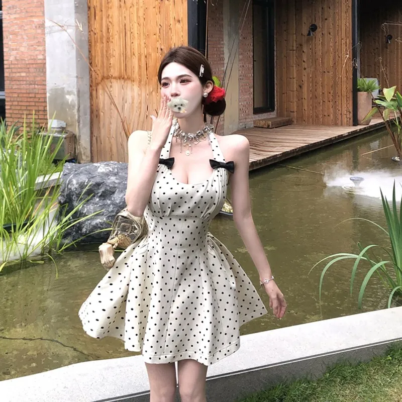 XUANSHU Slip Dresses Women's White-3