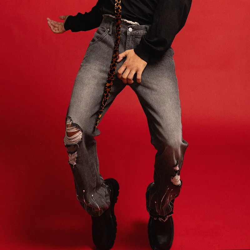 REDH Jeans Unisex Black Gray Denim-7