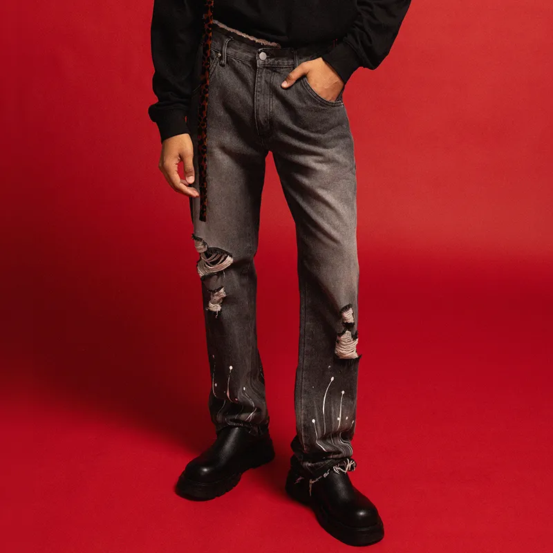 REDH Jeans Unisex Black Gray Denim-3
