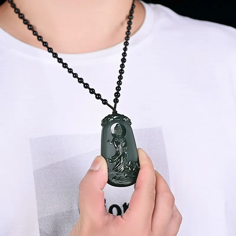 Renyu Jewelry Pendants Green Jade Men's-7