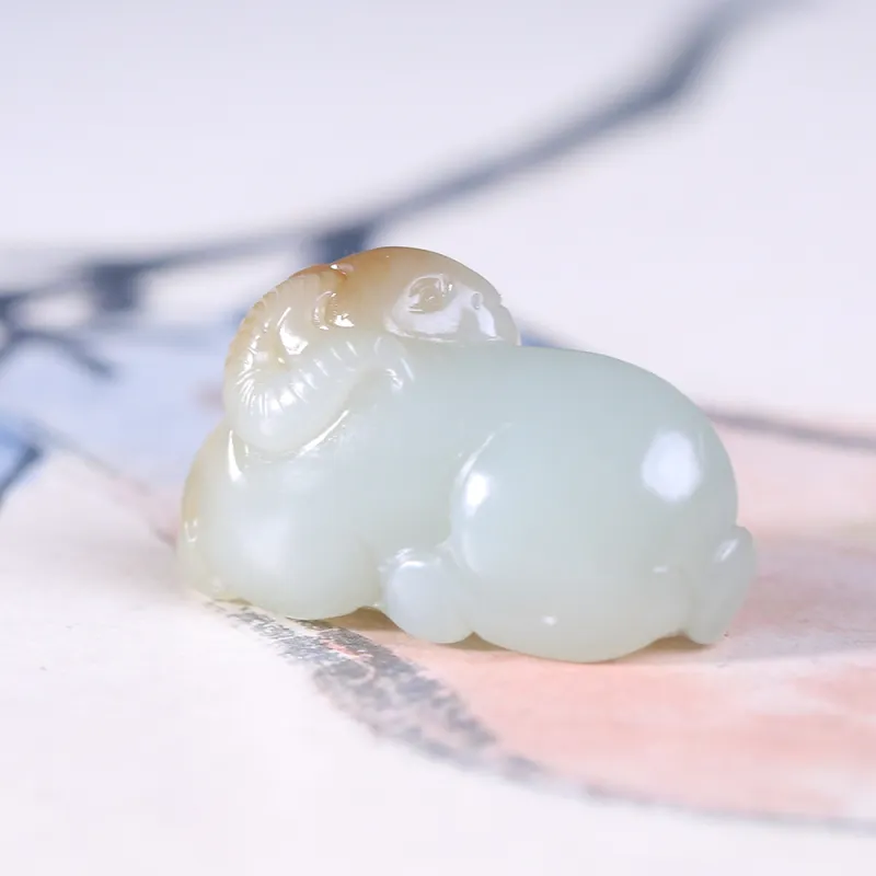 Renyu Jewelry Hetian Jade Pendants Sugar Jade Unisex-4