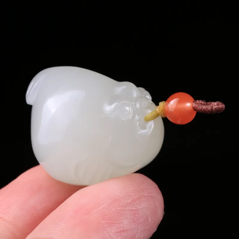 Renyu Jewelry Pendants White Jade/Pale Greenish White Jade Unisex-1